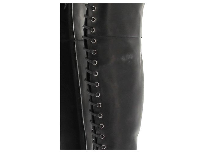 Botas altas de cuero negras Bally Negro - vista 6