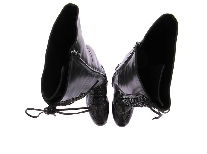 Botas altas de cuero negras Bally Negro - vista 7