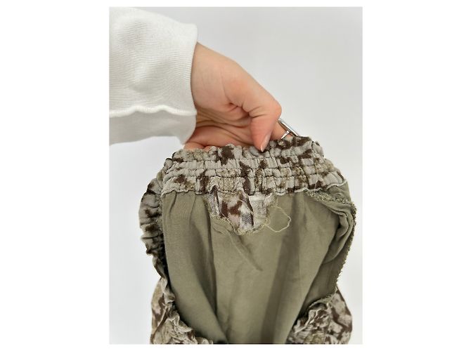 Pantalones anchos Magali Pascal estampado caqui - vista 4