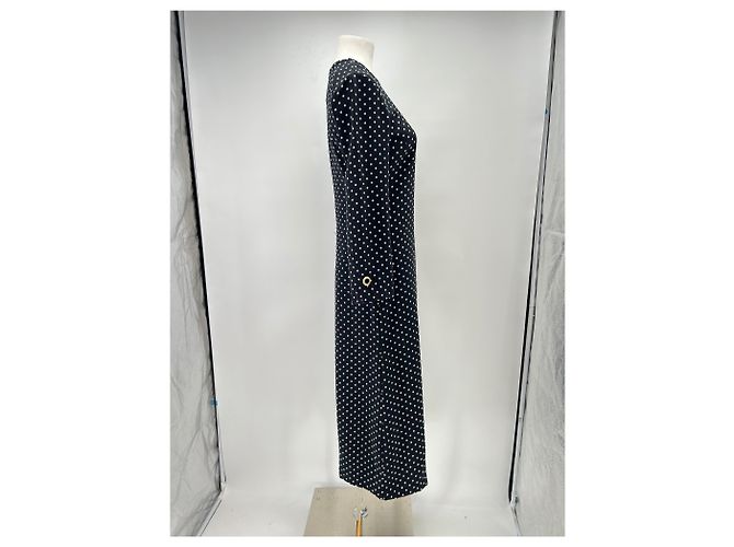 Laurence Bras Schwarzes langes Kleid mit Punkten - Ansicht 3