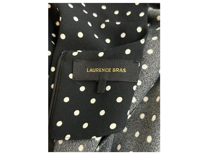 Laurence Bras Schwarzes langes Kleid mit Punkten - Ansicht 5