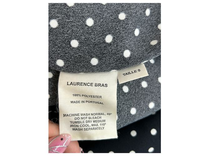 Laurence Bras Schwarzes langes Kleid mit Punkten - Ansicht 6
