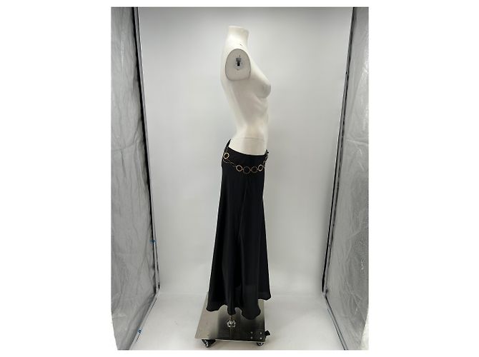Autre Marque Falda negra con cadena dorada Negro - vista 3