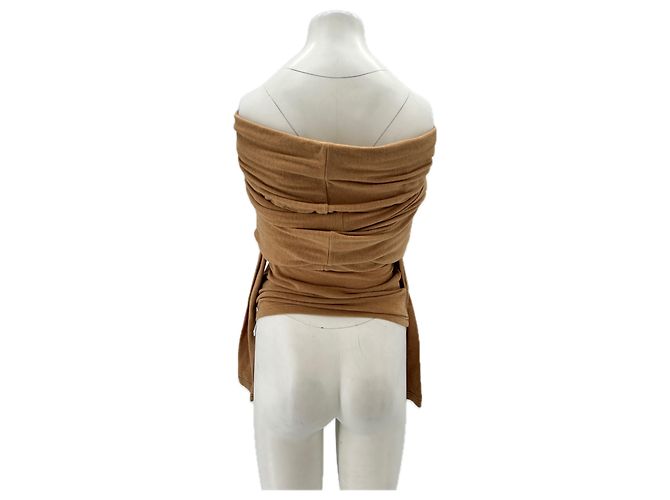 Autre Marque Top de cuello shingle camel Camello - vista 2