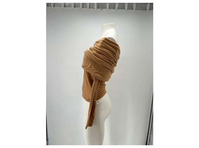 Autre Marque Top de cuello shingle camel Camello - vista 4