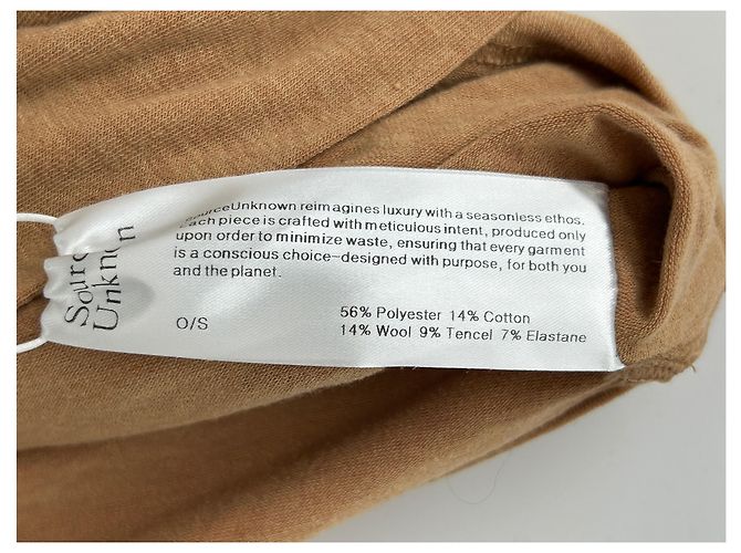 Autre Marque Top de cuello shingle camel Camello - vista 7