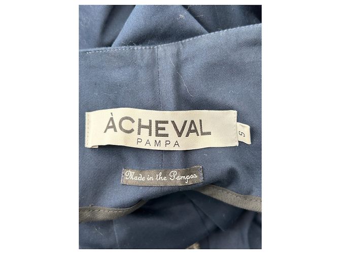 Autre Marque Pantalón marino con botones Azul marino - vista 3