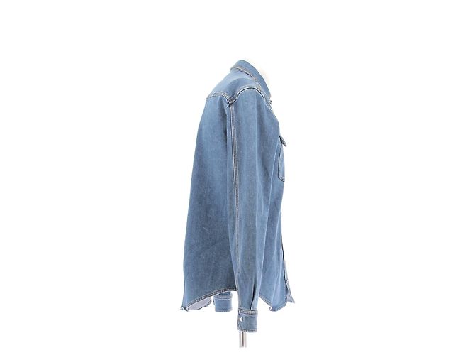 Versace Jeanshemd aus blauer Baumwolle - Ansicht 3