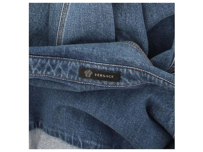 Versace Jeanshemd aus blauer Baumwolle - Ansicht 5