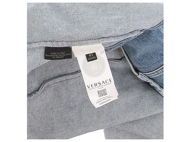 Versace Jeanshemd aus blauer Baumwolle - Ansicht 6