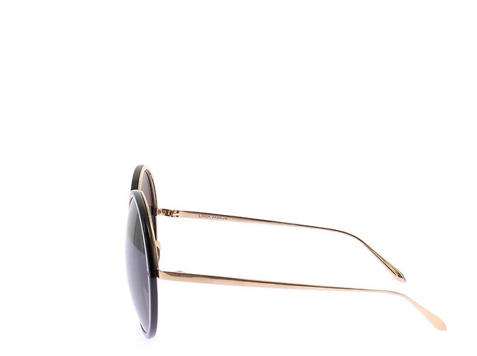 Linda Farrow Gafas de sol redondas Negro - vista 4