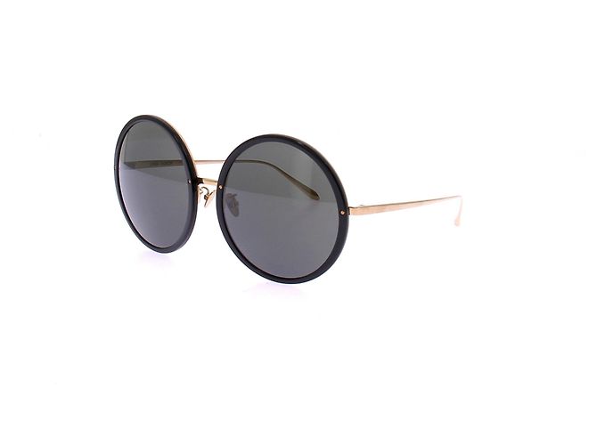Linda Farrow Gafas de sol redondas Negro - vista 5