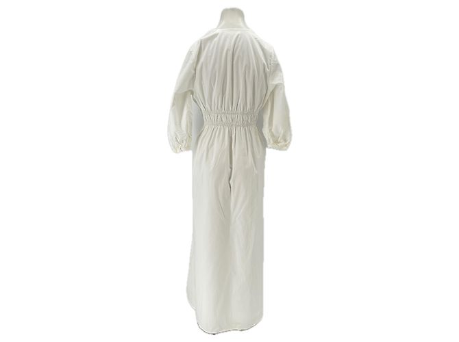 Vestido maxi de algodón blanco Frame Denim - vista 2