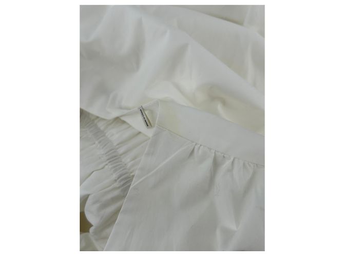 Vestido maxi de algodón blanco Frame Denim - vista 5
