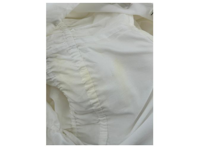 Vestido maxi de algodón blanco Frame Denim - vista 6