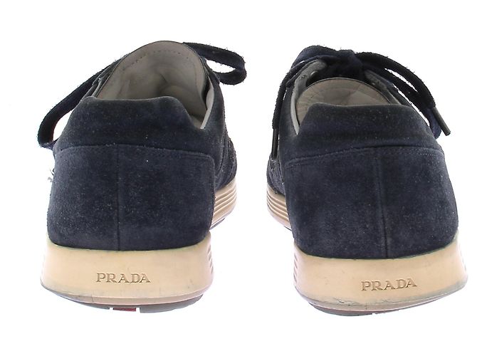Sneakers Prada in scamosciato blu navy - vista 5