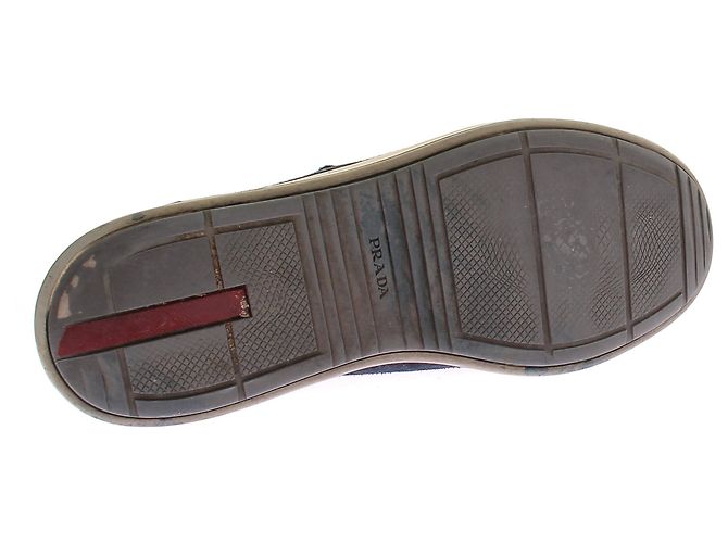 Sneakers Prada in scamosciato blu navy - vista 7