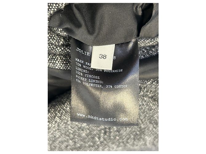 Autre Marque MARK KENLY DOMINO TAN Wollblazer Grau - Ansicht 6