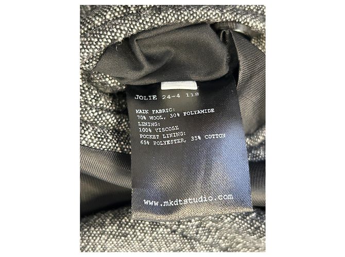 Autre Marque MARK KENLY DOMINO TAN Wollblazer Grau - Ansicht 7