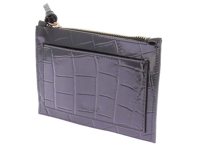 Autre Marque Cartera de cuero charol Negro - vista 5