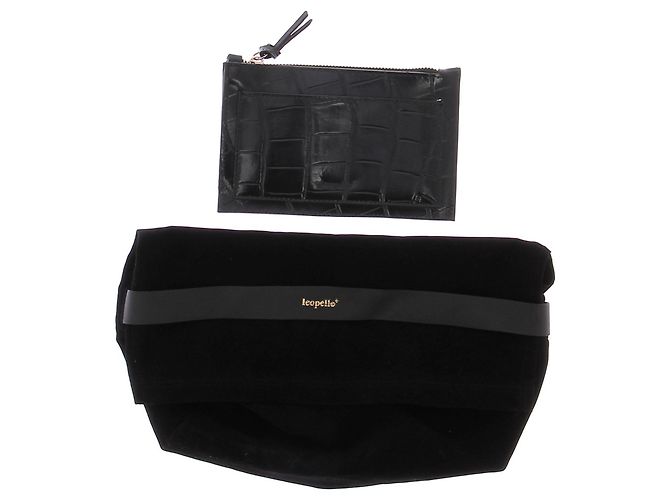 Autre Marque Cartera de cuero charol Negro - vista 8