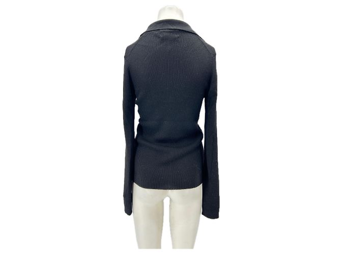 Autre Marque AIAYU Wollpullover in Schwarz mit langen Ärmeln - Ansicht 2