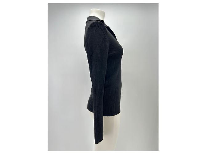 Autre Marque AIAYU Wollpullover in Schwarz mit langen Ärmeln - Ansicht 3