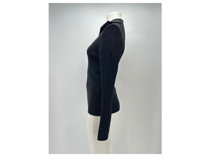 Autre Marque AIAYU Wollpullover in Schwarz mit langen Ärmeln - Ansicht 4