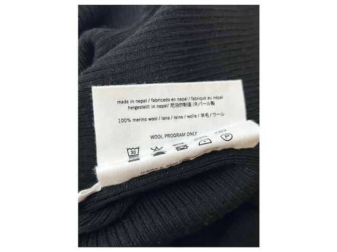 Autre Marque AIAYU Wollpullover in Schwarz mit langen Ärmeln - Ansicht 7