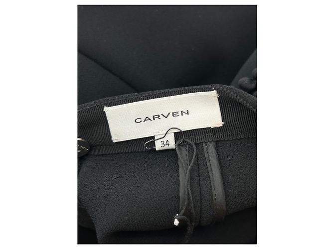 Falda corta negra Carven Negro - vista 5