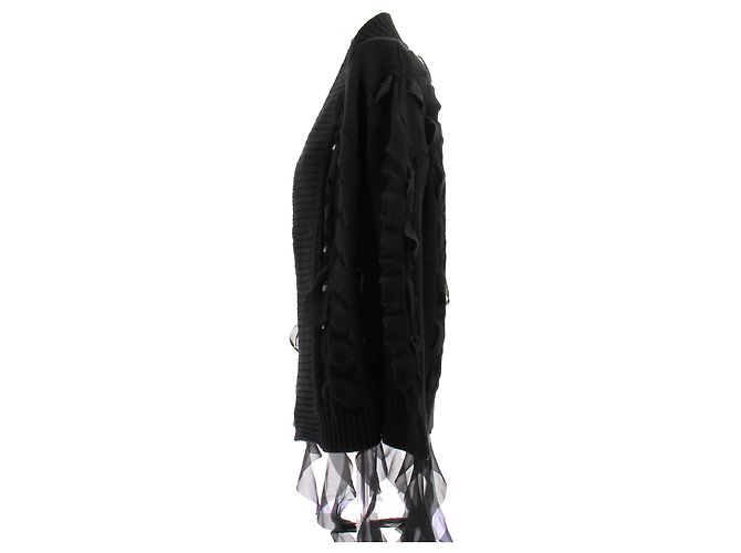 Blumarine Schwarzer Cardigan mit Bändern - Ansicht 4