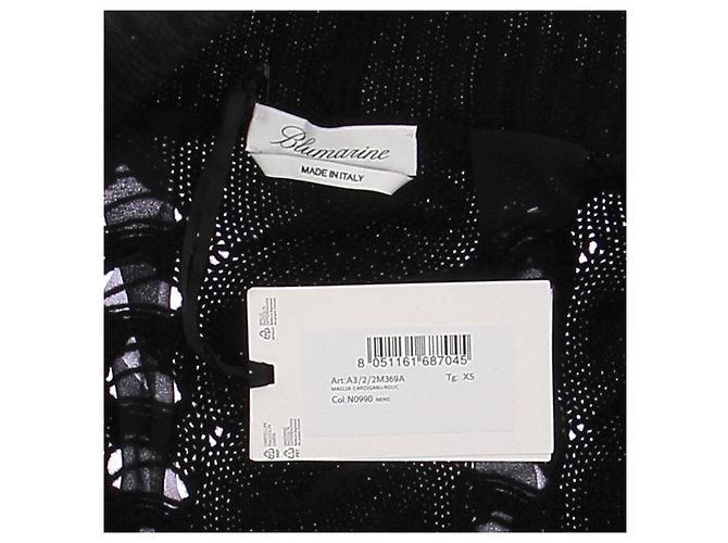 Blumarine Schwarzer Cardigan mit Bändern - Ansicht 5