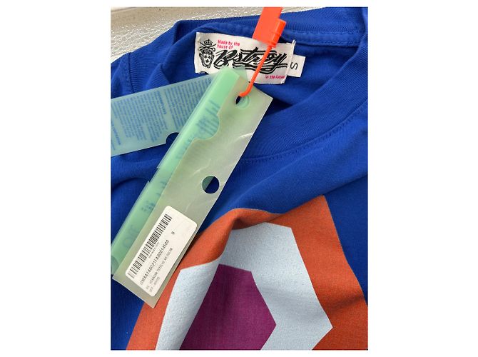 Off White Camiseta azul estampada - vista 5