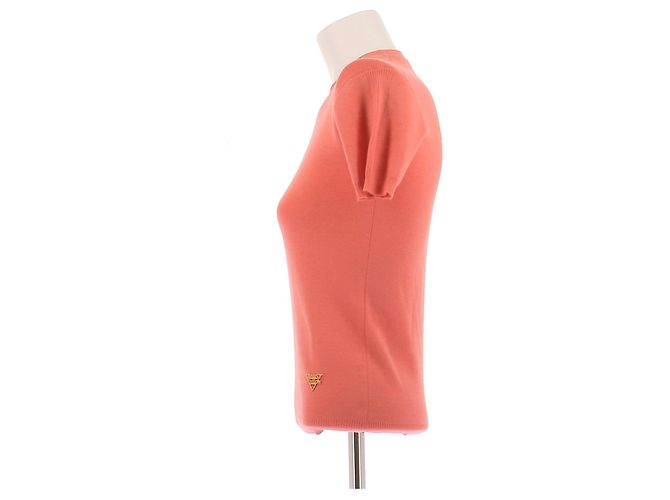 Louis Vuitton Maglione a maniche corte corallo Arancione - vista 4