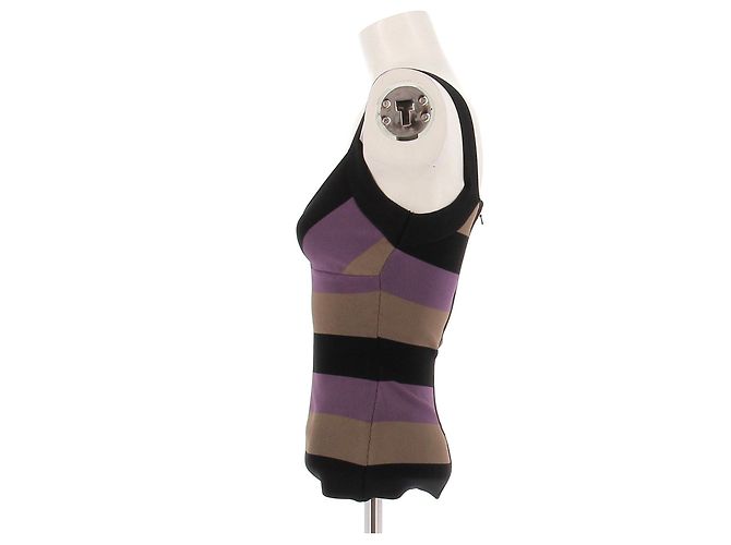 Herve Leger Top a righe - vista 3
