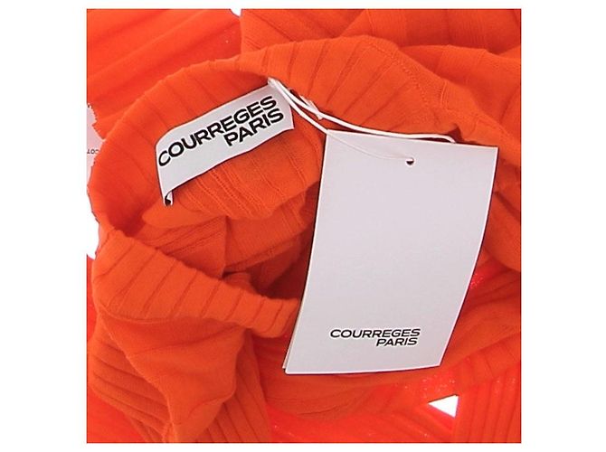 Courreges Langarm-Strickoberteil orange - Ansicht 5