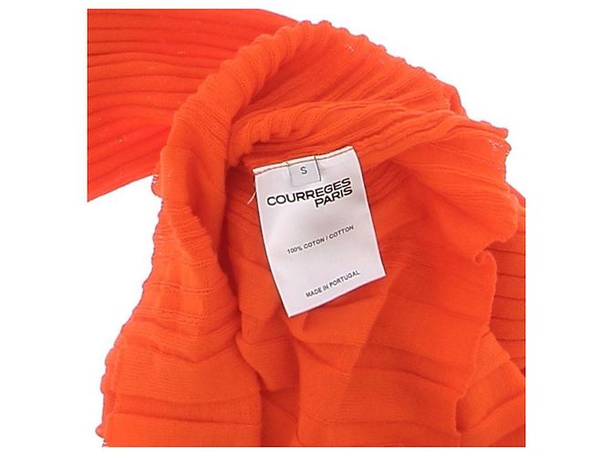 Courreges Langarm-Strickoberteil orange - Ansicht 6