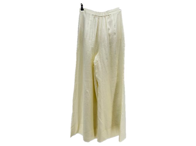Autre Marque PEONY Leinenhose Cremeweiß S Beige - Ansicht 2