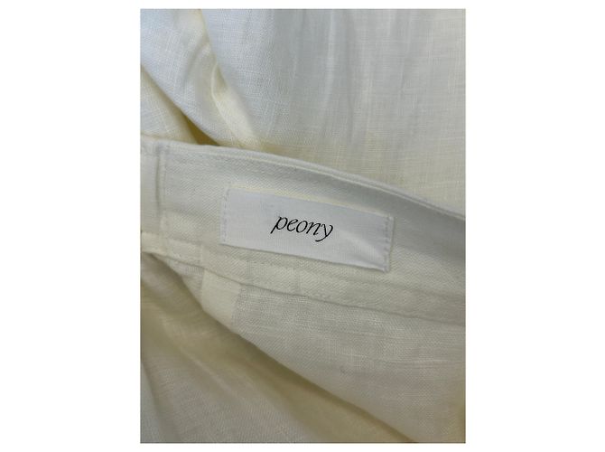 Autre Marque PEONY Leinenhose Cremeweiß S Beige - Ansicht 3