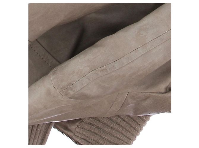Louis Vuitton Taupe Lederjacke Beige - Ansicht 5