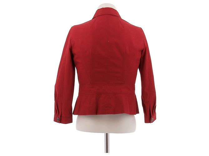 Louis Vuitton Rote Jacke mit Hahnentrittmuster-Futter - Ansicht 2