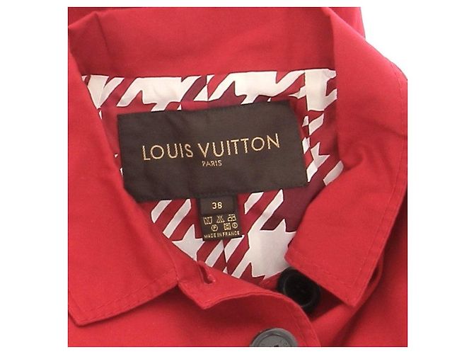 Louis Vuitton Rote Jacke mit Hahnentrittmuster-Futter - Ansicht 6