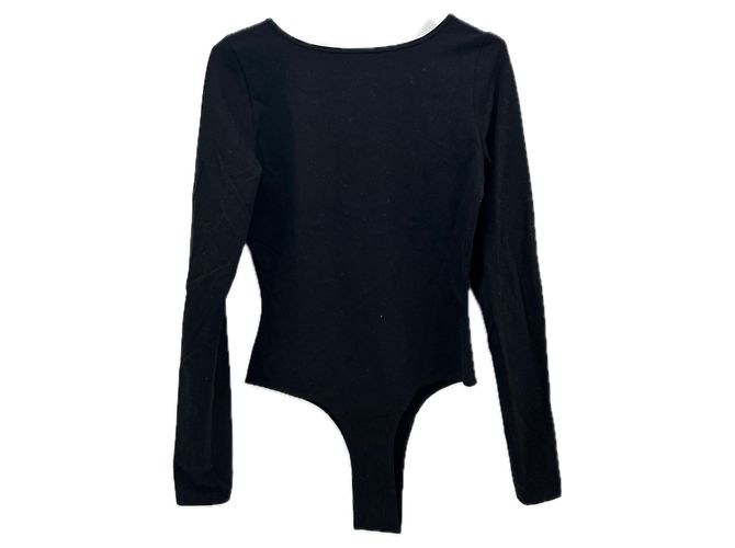 Autre Marque Body negro de manga larga de algodón FLORE FLORE - vista 2