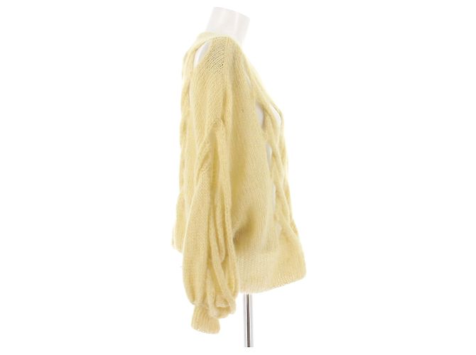 Suéter Loewe de mohair amarillo con calado - vista 3