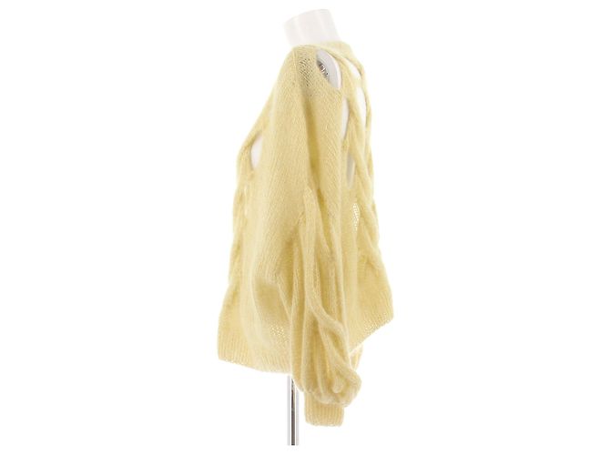 Suéter Loewe de mohair amarillo con calado - vista 4