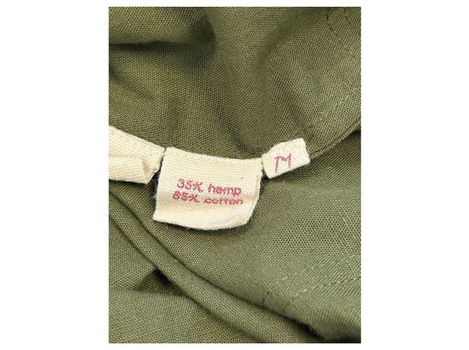 Autre Marque Camisa BAZISZT de algodón caqui con bordado - vista 6