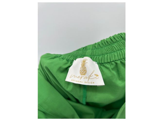 Autre Marque Pantalones MERAKI de algodón verde - vista 3