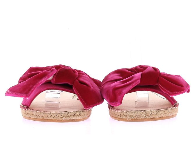 Sandalias espadrilles Manebi de terciopelo rosa - vista 4