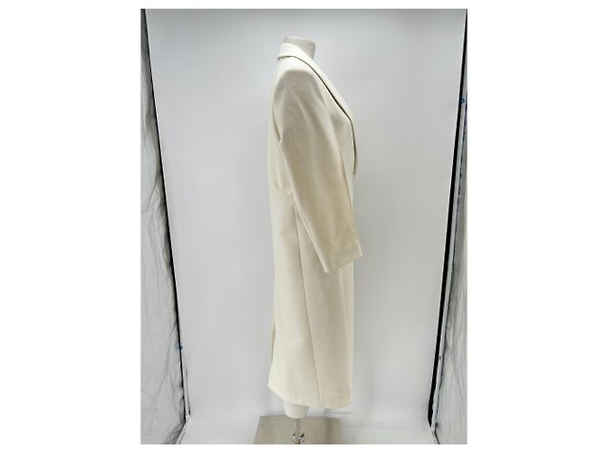 Autre Marque ROHÉ Langer Wollmantel creme Beige - Ansicht 3