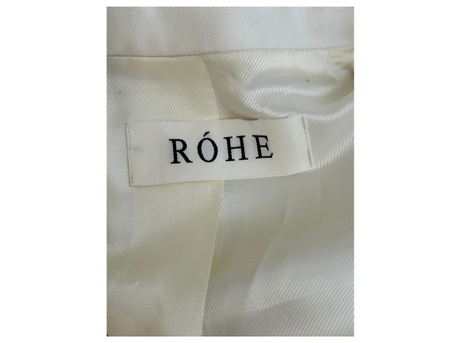 Autre Marque ROHÉ Langer Wollmantel creme Beige - Ansicht 7